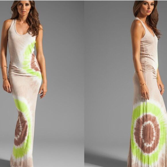 Young Fabulous & Broke Dresses & Skirts - Young Fabulous Broke XS Hamptons Long Maxi Dress Bodycon Tie Dye Ombre Sexy Neon